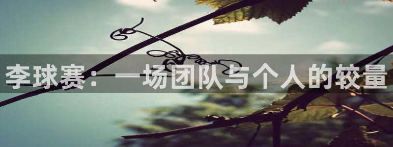  星球体育馆：李球赛：一场团队与个人的较量